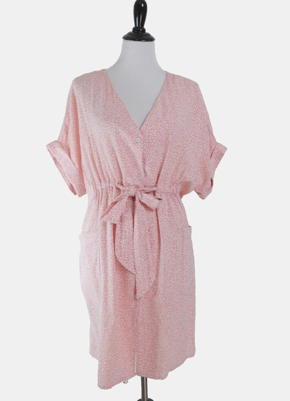 Molly Bracken x Lili Sidonio Size S V Neck Kimono Dress Light Pink